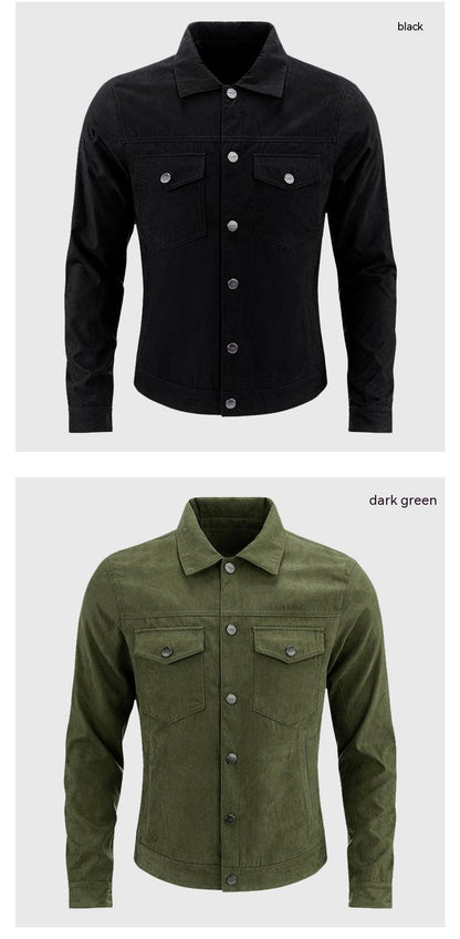 Jeffrey – British Men's Jacket in Brushed Premium Vegan Suede