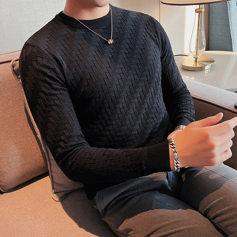 Leslie – Slim Fit Crew Neck Sweater in Breathable Knit