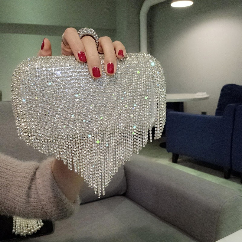 Marie – Handbag with Fringe and Rhinestones for Women