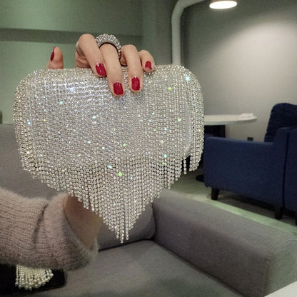 Marie – Handbag with Fringe and Rhinestones for Women