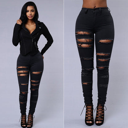 Anne – Distressed High-Waisted Jeans