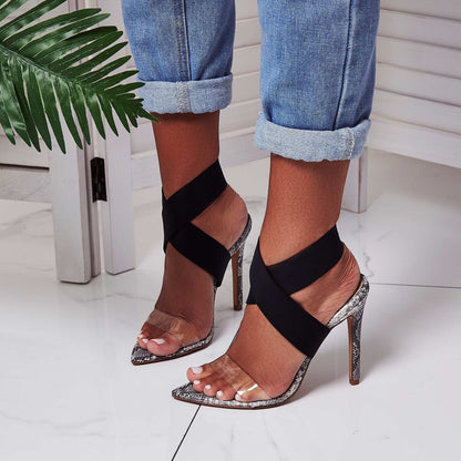 Barbara – High Heels with Snake Pattern