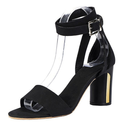 Deborah – Chunky High Heels with Buckle Straps