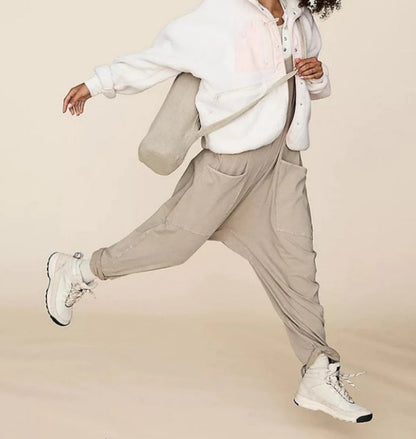 Lisa – Casual Sleeveless Women's Jumpsuit with Straps and Zipper