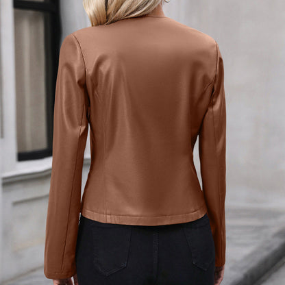 Hayley – Long Sleeve Women's Jacket in Premium Vegan Leather