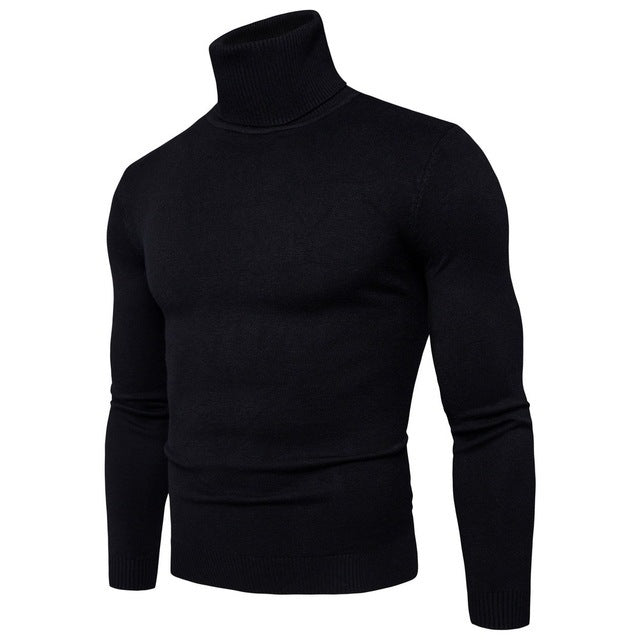 Lawrence – Slim Thermal Turtleneck Sweater for Men in Solid Designs