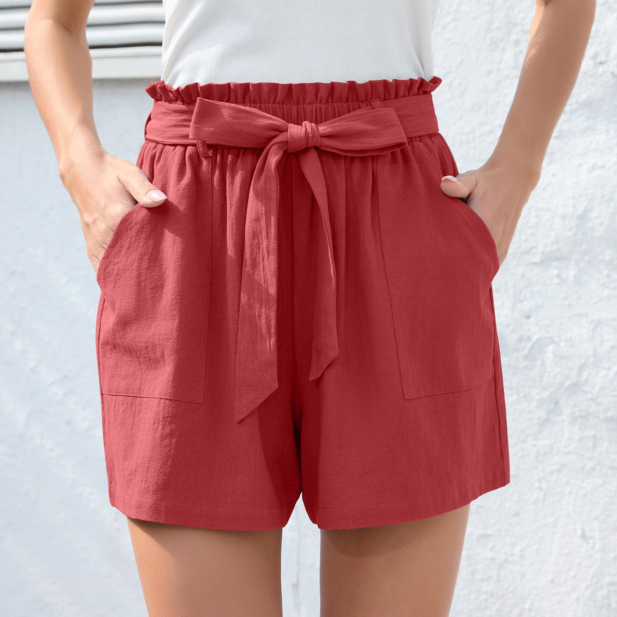 Anne – Stylish Ruffle Shorts with Pockets for Women