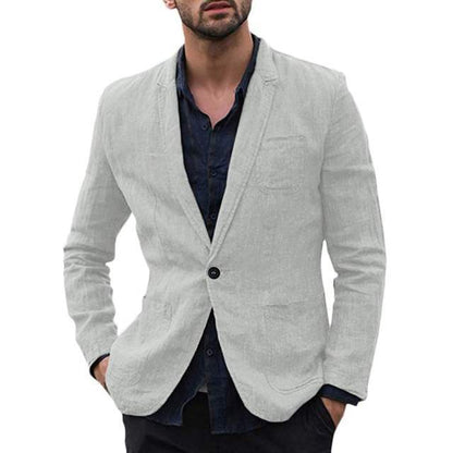 Noel – Slim Men's Blazer in Cotton