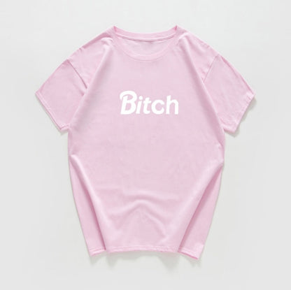 Andrea – Women's T-Shirt with Letter Print and Short Sleeves