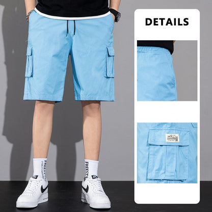 Dan – Casual Cargo Shorts with Drawstring and Multiple Pockets for Men