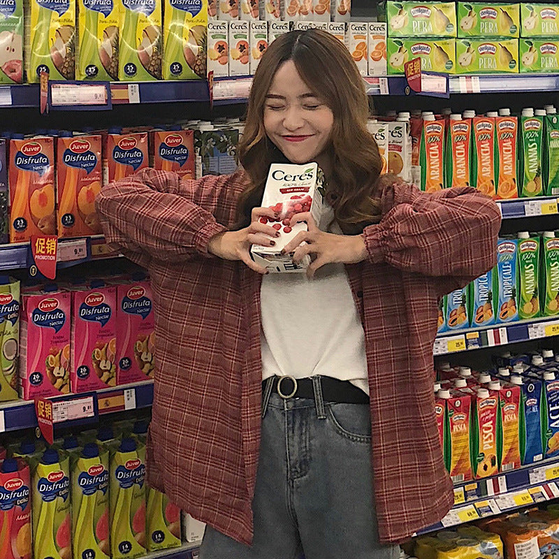 Jade – Plaid Blouse