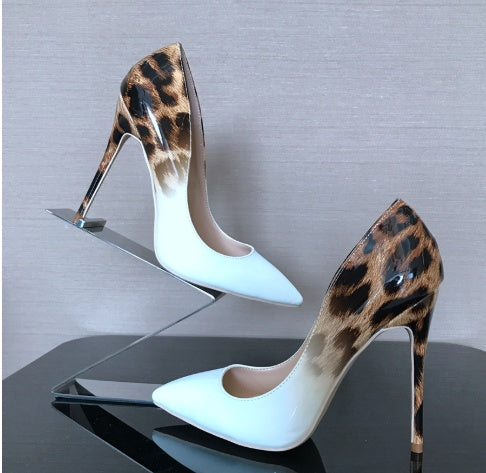 Holly – Elegant Women's High Heels with Leopard Print