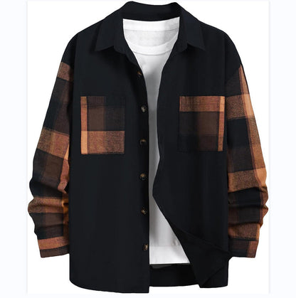 Heidi – Long Sleeve Casual Shirt with Checked Pattern in Autumn Colors