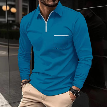 Terry – Men's Autumn Polo Shirt with Zipper