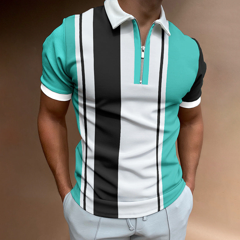 Bobby – Casual Men's T-Shirt with Striped Pattern