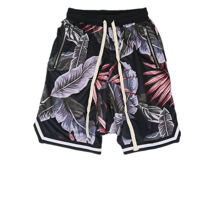 Elliott – Hip Hop Men's Beach Shorts in Hawaiian Style