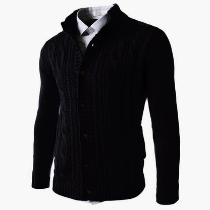 Raymond – Stand Collar Knit Button Men's Cardigan