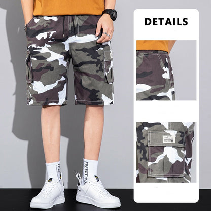 Dan – Casual Cargo Shorts with Drawstring and Multiple Pockets for Men