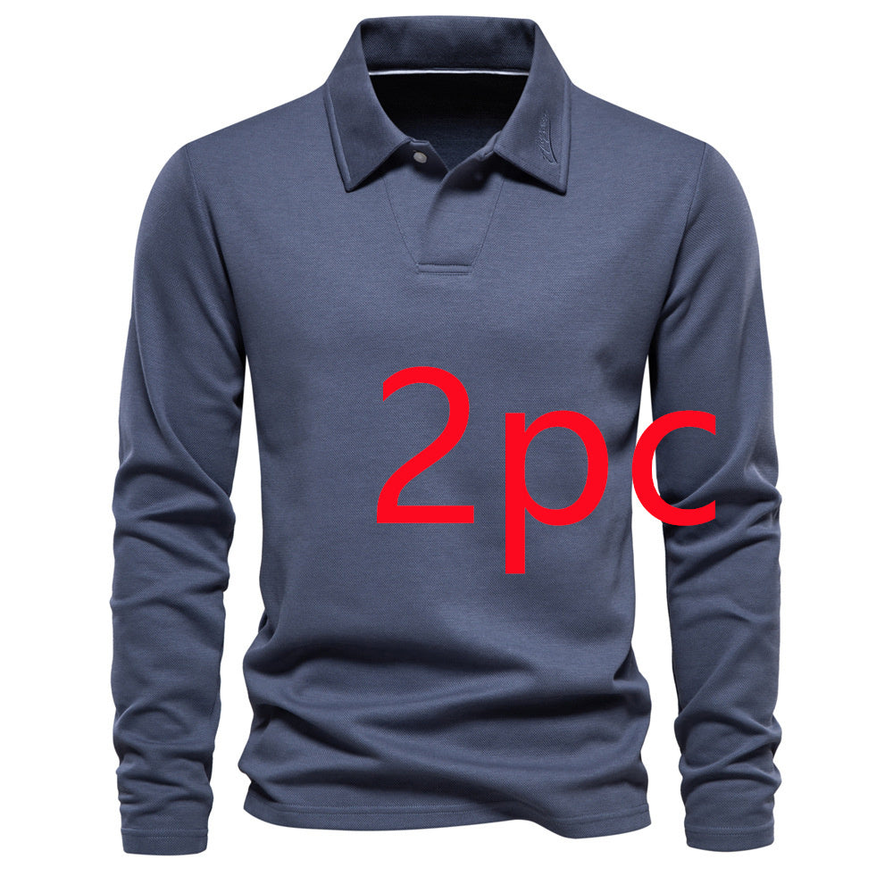 Martin – Long Sleeve Polo Shirt for Men in Solid Design