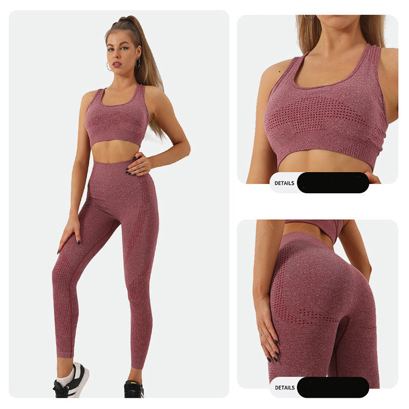 Julia – Seamless Two-Piece Yoga Set with High Waist Leggings