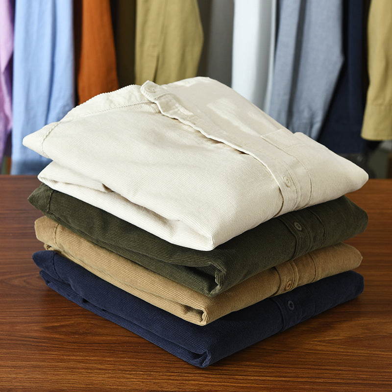 Zoe – Casual Cord Shirt with Long Sleeves