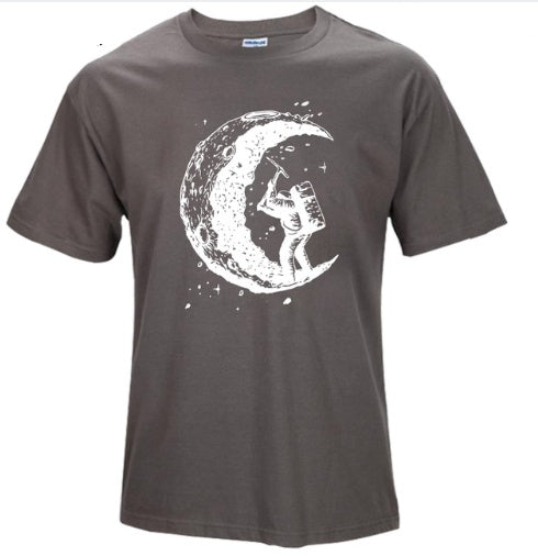 Frederick – Casual T-Shirt with Moon Print for Men