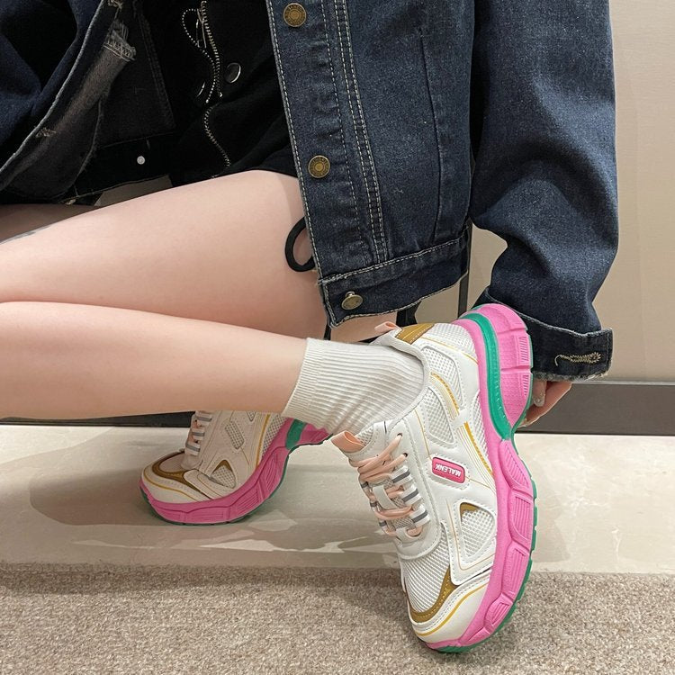 Carly – Comfortable Women's Sneakers with Mesh Surface and Platform