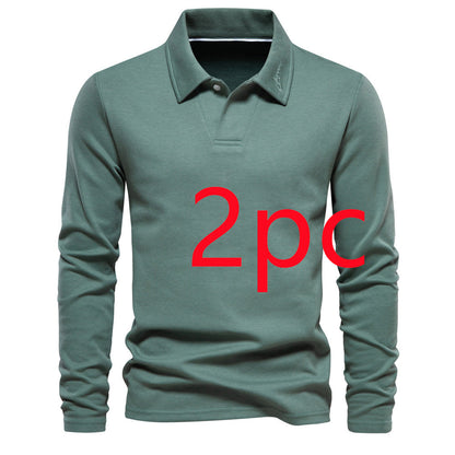 Martin – Long Sleeve Polo Shirt for Men in Solid Design