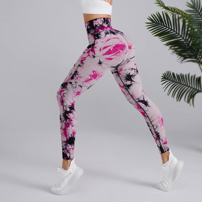 Francesca – High-Waisted Seamless Tie-Dye Yoga Pants for Women