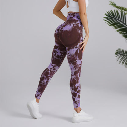 Francesca – High-Waisted Seamless Tie-Dye Yoga Pants for Women