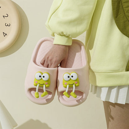 Jean – Soft Women's Slippers with Cartoon Frog