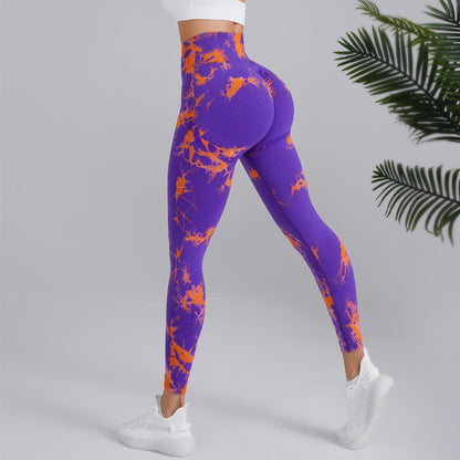 Francesca – High-Waisted Seamless Tie-Dye Yoga Pants for Women