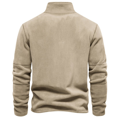 Larry – Fleece Zip Sweatshirt with High Collar