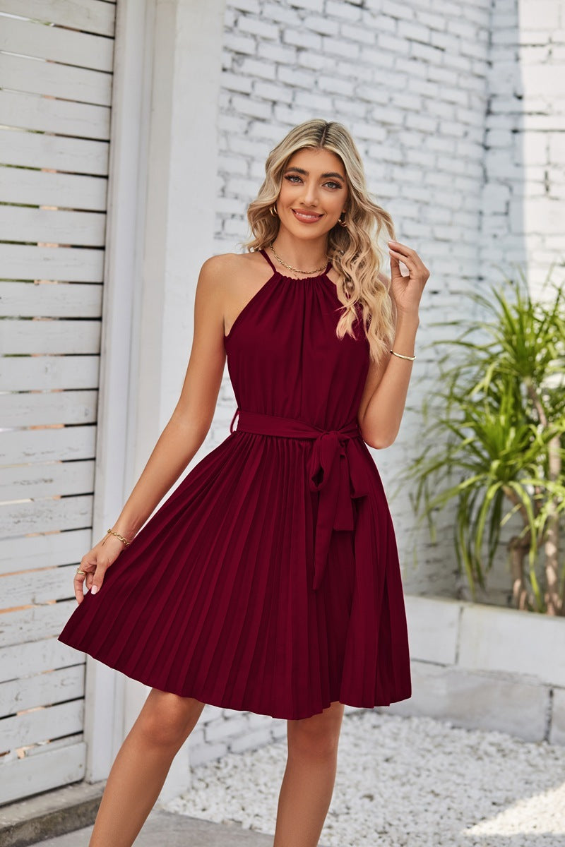 Amy – Strapless Pleated Summer Dress for Women