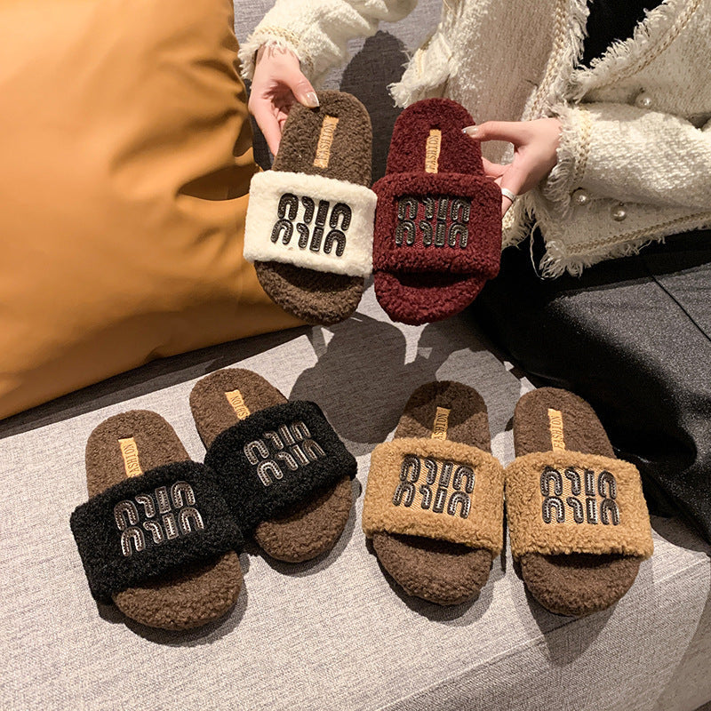 Jessie – Fluffy Women's Slippers in Premium Vegan Suede