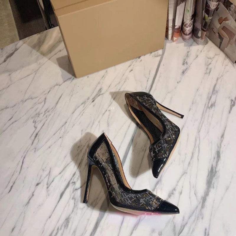 Vanessa – Sexy Mesh Stilettos with Pointed Toe