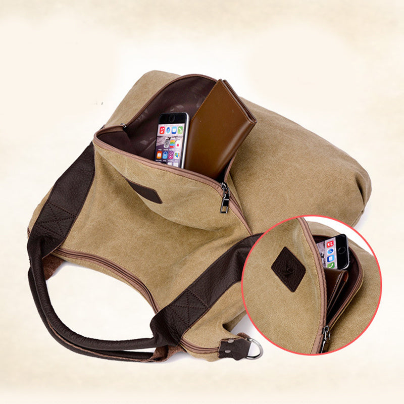 Jonathan – Minimalist Retro Crossbody Bag in Vintage Canvas