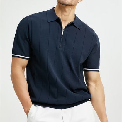 Jim – Short Sleeve Polo Shirt with Zipper