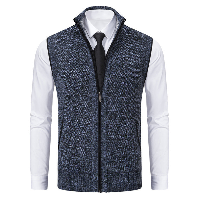 Albert – Men's Cardigan with Stand-Up Collar