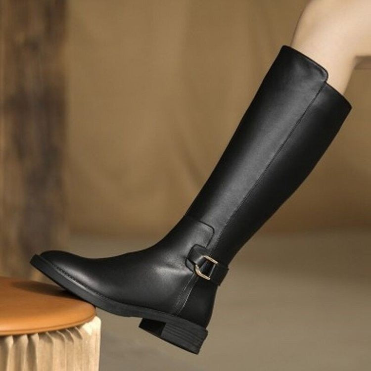 Leah – Knee-High Women's Boots with Buckles