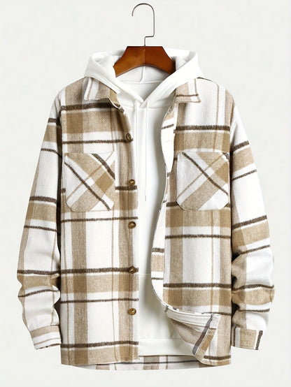 Anton – Men's Fashion Shirt with Stand Collar and Thick Fabric