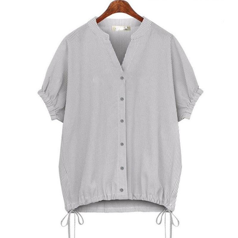 Gabrielle – Blouse with Loose Stripes and Raglan Sleeves