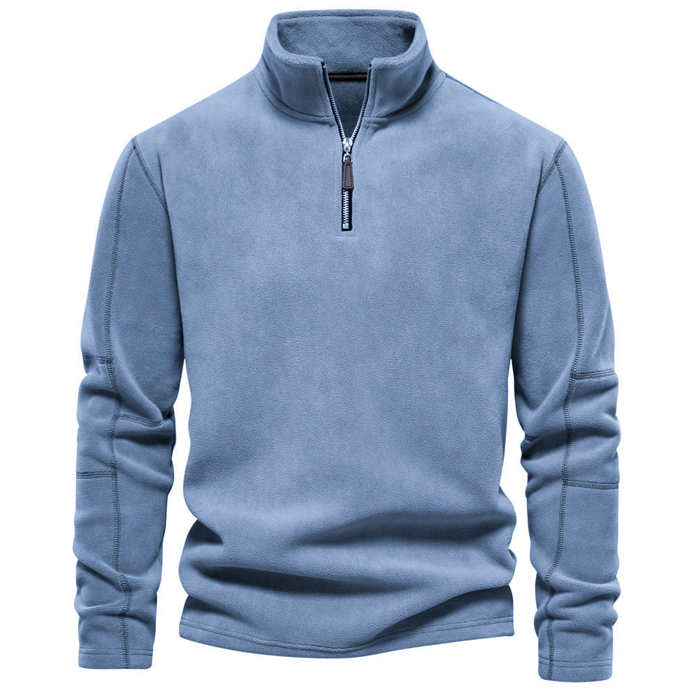 Larry – Fleece Zip Sweatshirt with High Collar