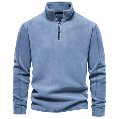 Larry – Fleece Zip Sweatshirt with High Collar