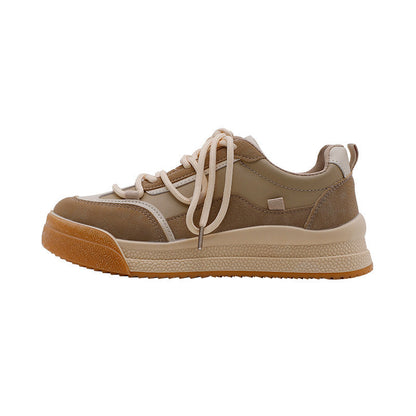 Ruth – Casual Sneakers in Milk Tea Tones with Thick Sole