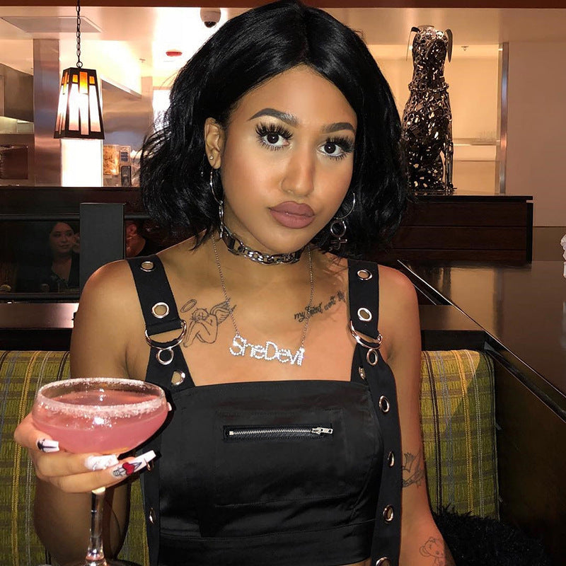 Andrea – Sleeveless Women's Crop Top with Cut-Out Design