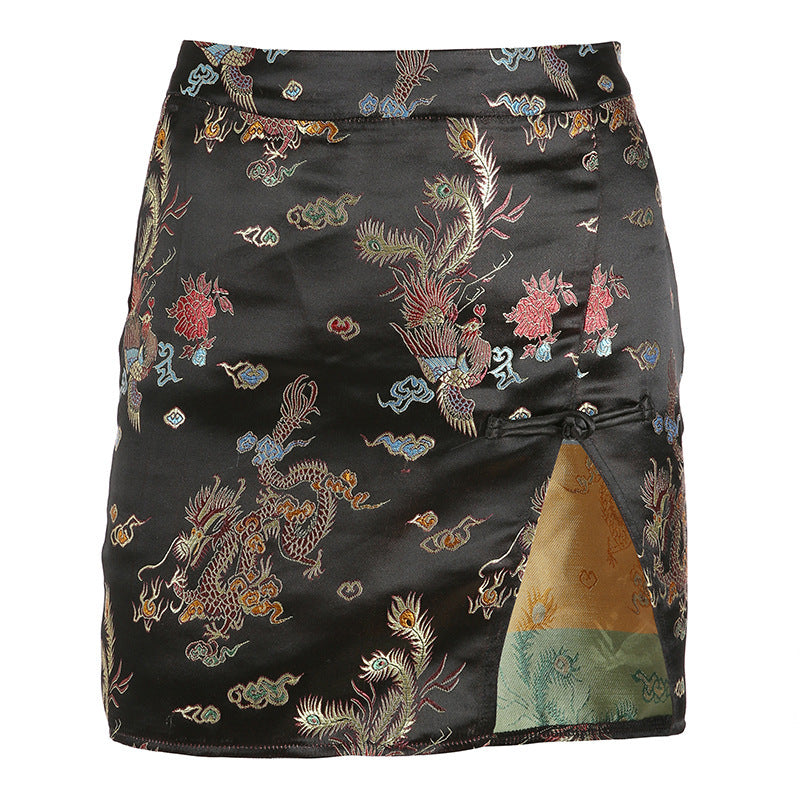 Georgina – Retro Skirt with Chinese Embroidery