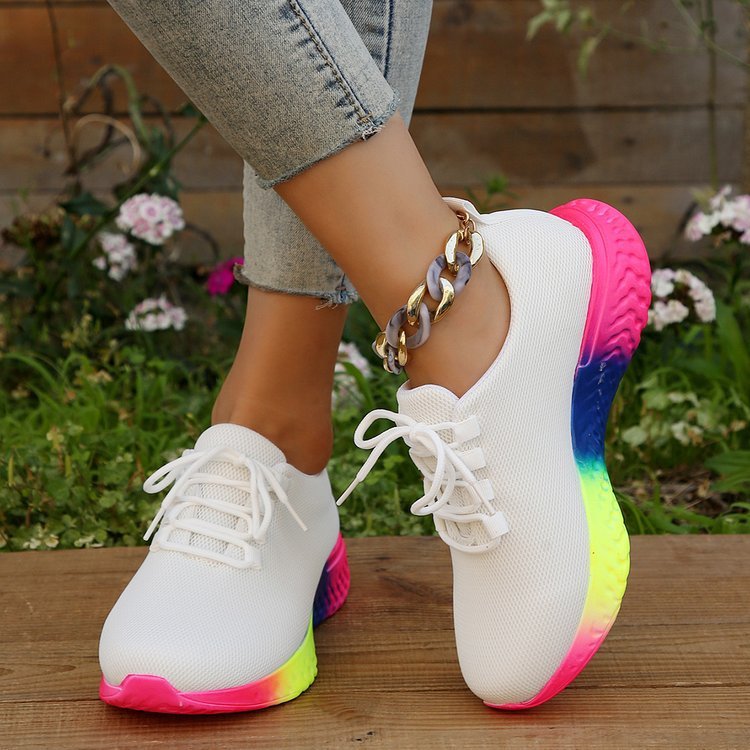 Jenny – Fashionable Women's Sneakers with Rainbow Sole
