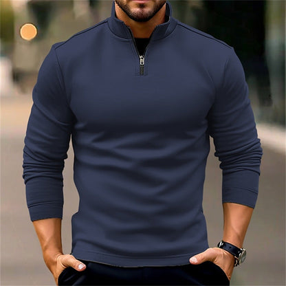 Raymond – Long-Sleeve Sport Polo Shirt with Zipper