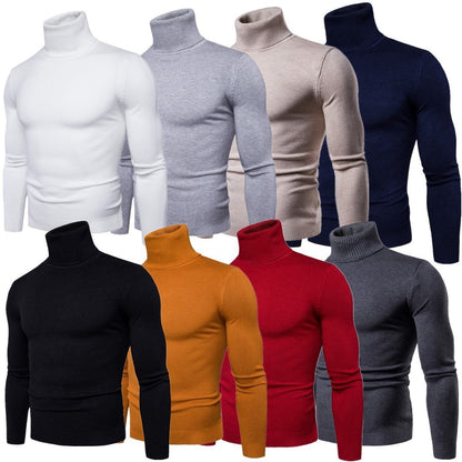 Lawrence – Slim Thermal Turtleneck Sweater for Men in Solid Designs